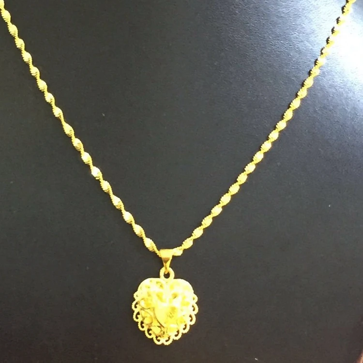 

Gold plated necklace jewelry 2020 dainty heart necklace women