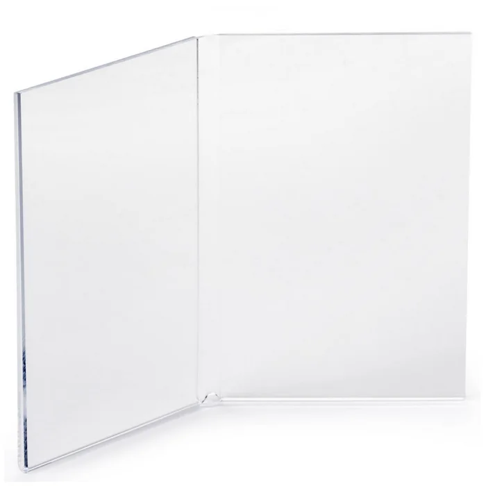 Double 4r Clear Styrene Angled Photo Frame,Top Load Polystyrene Frames