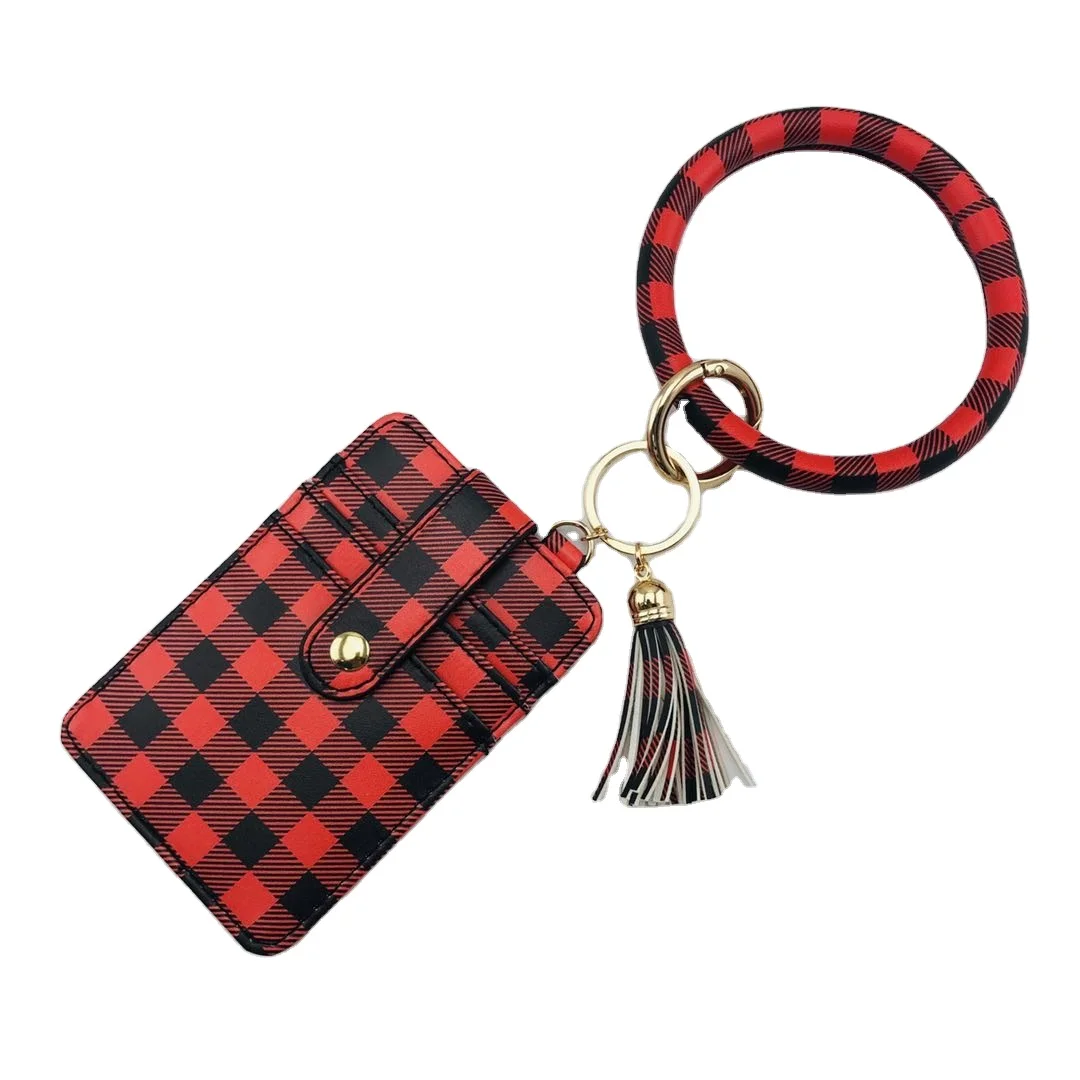 

2020 key ring wallet tassel bracelets ID credit cards holder keychain, As the picture