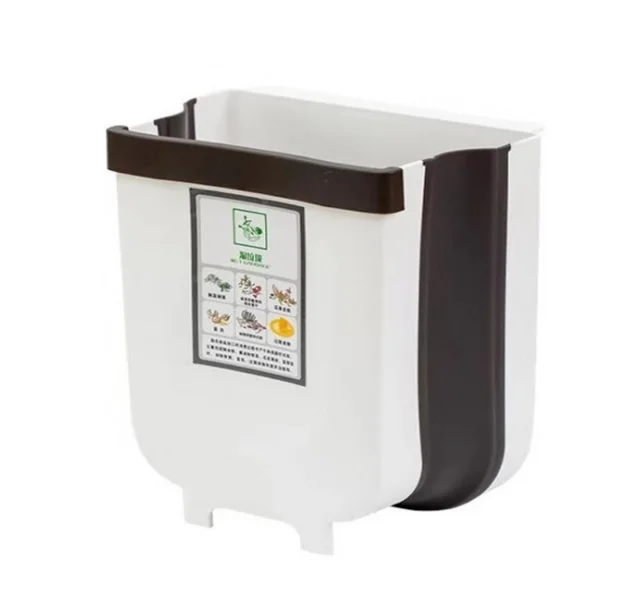 

embedded foldable garbage trash bin can kitchen cabine plastic waste bin dustbin, Different colors