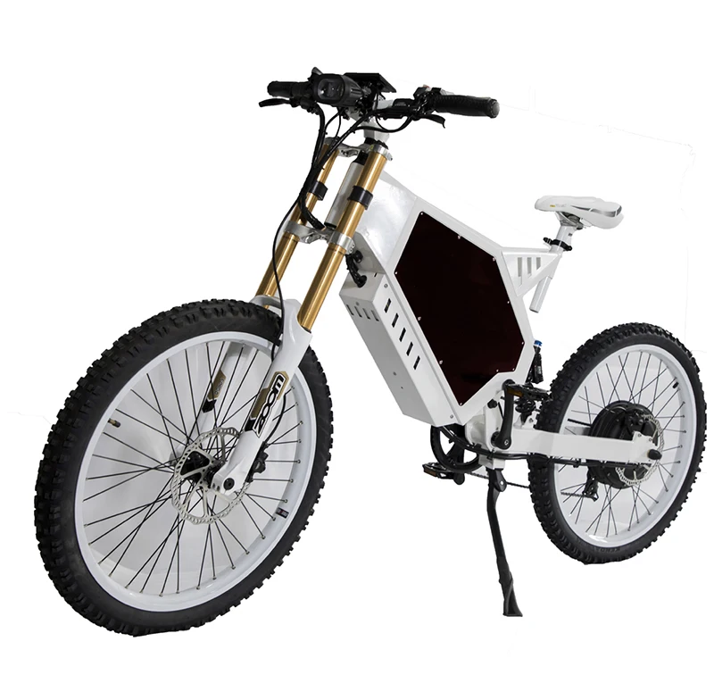 

72v electric racing bicycles 5000w electric bike with 80a smart controller b 52 electric bicycle for sale, White
