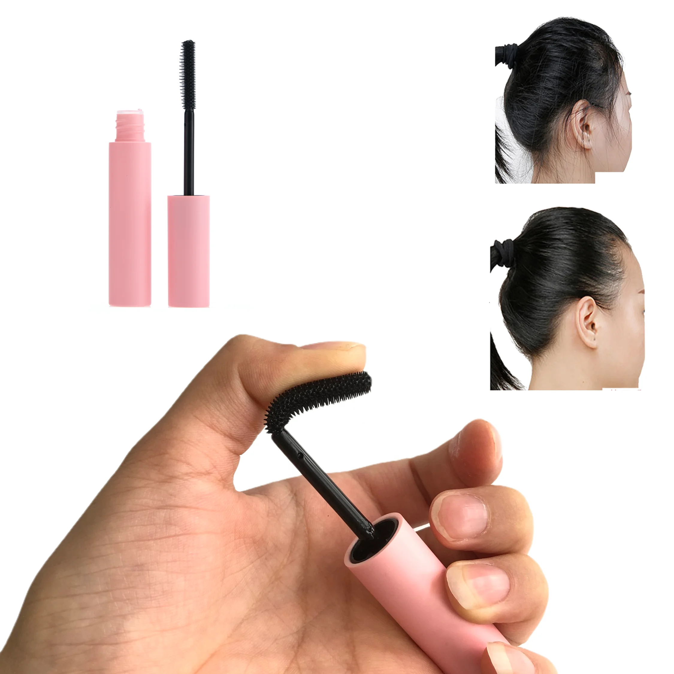 

Hair styling anti flyaway wand rebranding pink tube wax stick for hair containers tube