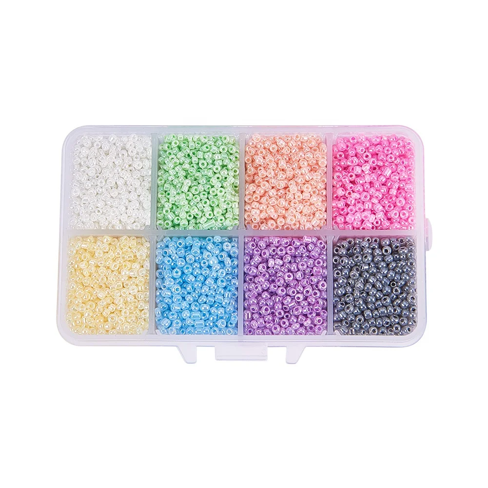 

12500pcs/Box  Solid Color Czech Glass Seed Spacer Beads Crystal Round Hole Beads DIY Making Accessories, Picture