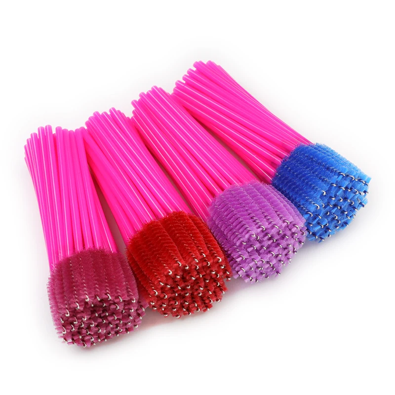 

Hollow Curved Brush Eyelash Separate Tube Travel High Quality Gold Mascara Wands, Pink, white, black, yellow, blue and grey