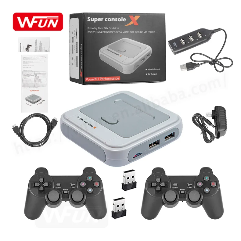 

TV Video Game Station Consoles 4K HD Wifi Super Console X Built in 30000 games with dual 2.4G Wireless Gamepad