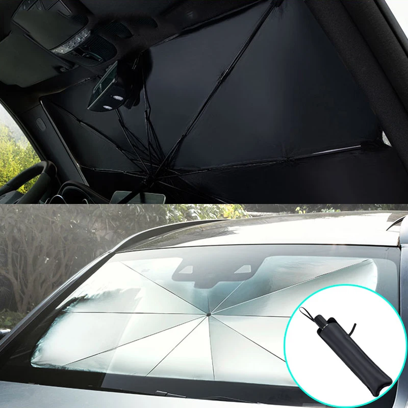 
Car Sun Shade Protector Parasol Auto Front Window Sunshade Covers Car Sun Protection Umbrella Windshield Protection Accessories 