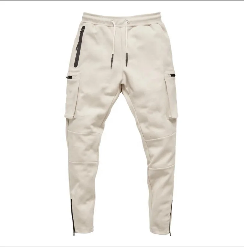 

Tapered Cargo Sweat Pants Sweatpants Streetwear Men Joggers Gym Track Casual Cargo Pants With Side Pockets