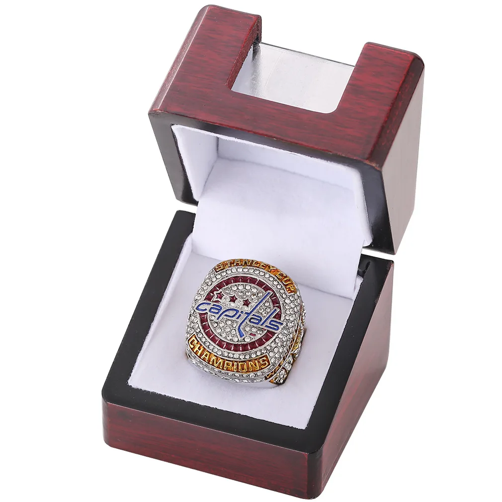 

Whole Fashion Chunky Champion Ring Cubic Zirconia Sports Custom Logo Ring, Ptaing color