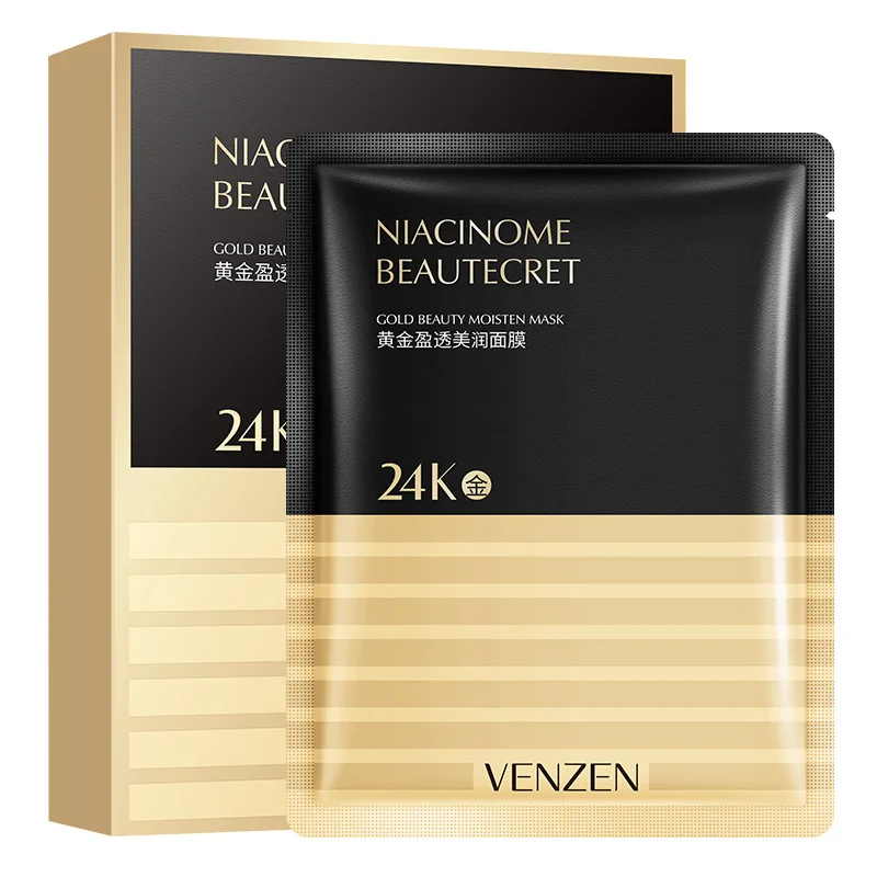 

VENZEN deep Lock Water Moisturizing face mask 24k gold hyaluronic acid facial mask for sheet