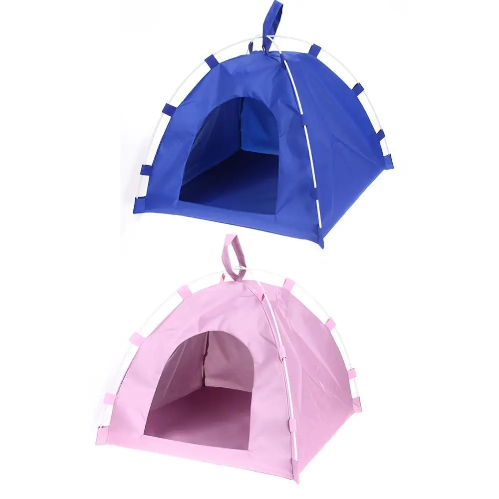 

Portable Foldable Cute Pet Dogs Outdoor Indoor Tent For Kitten Cat Small Dog Puppy Kennel Room Cats Nest House, Pink, blue