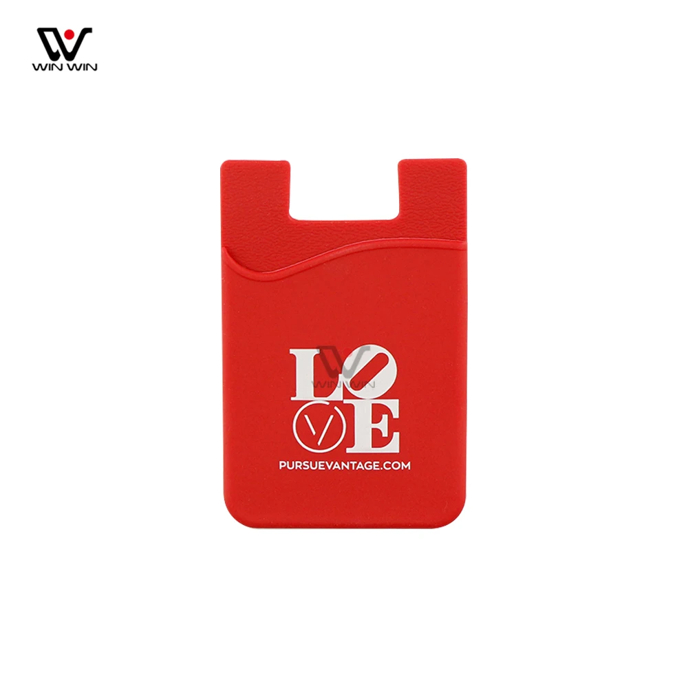 

Card Holder Silicone Adhesive Stick-on ID Credit Card Wallet Holder, Black