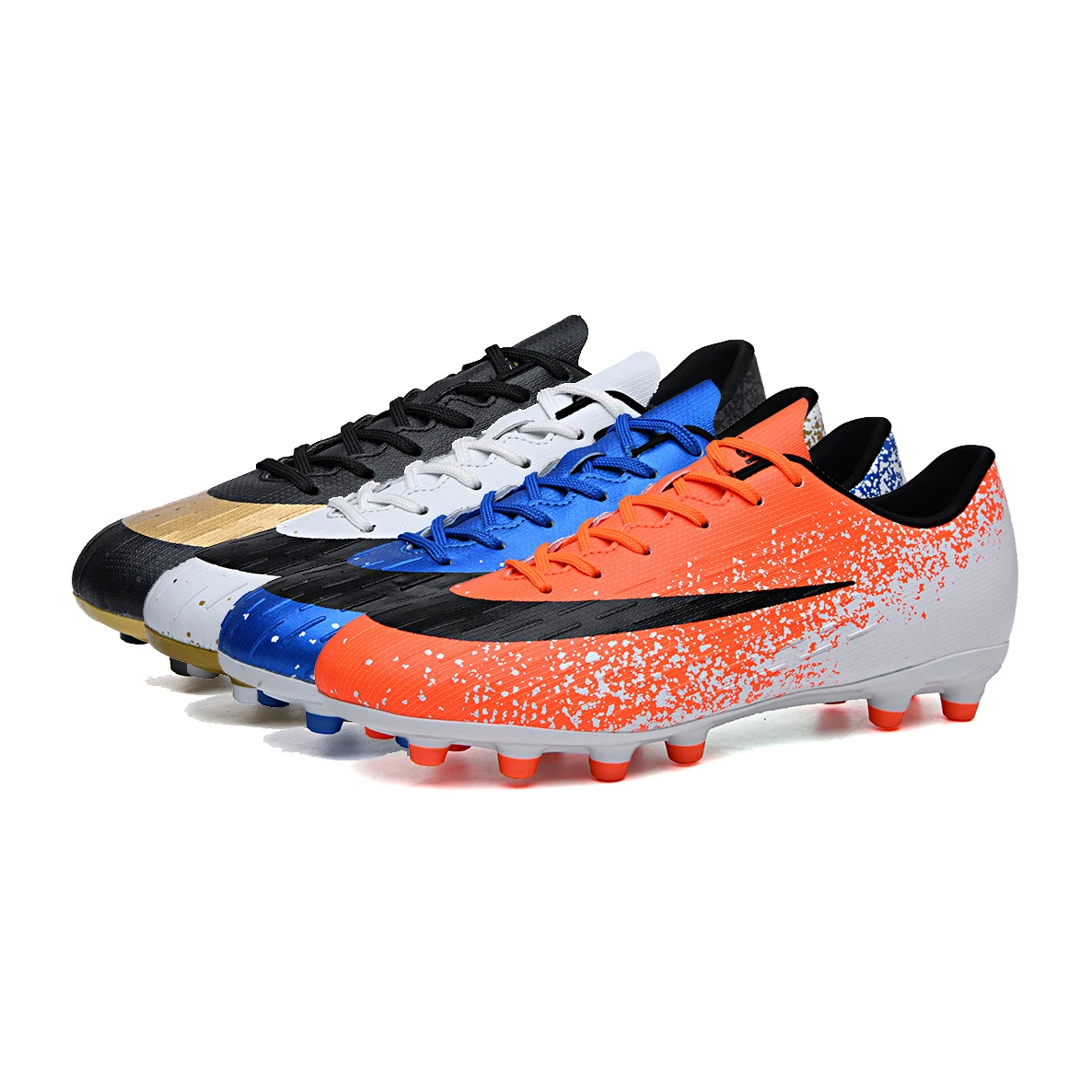 

Wholesale new china supplier men football boots shoes soccer cleats, Blue,orange, white,black