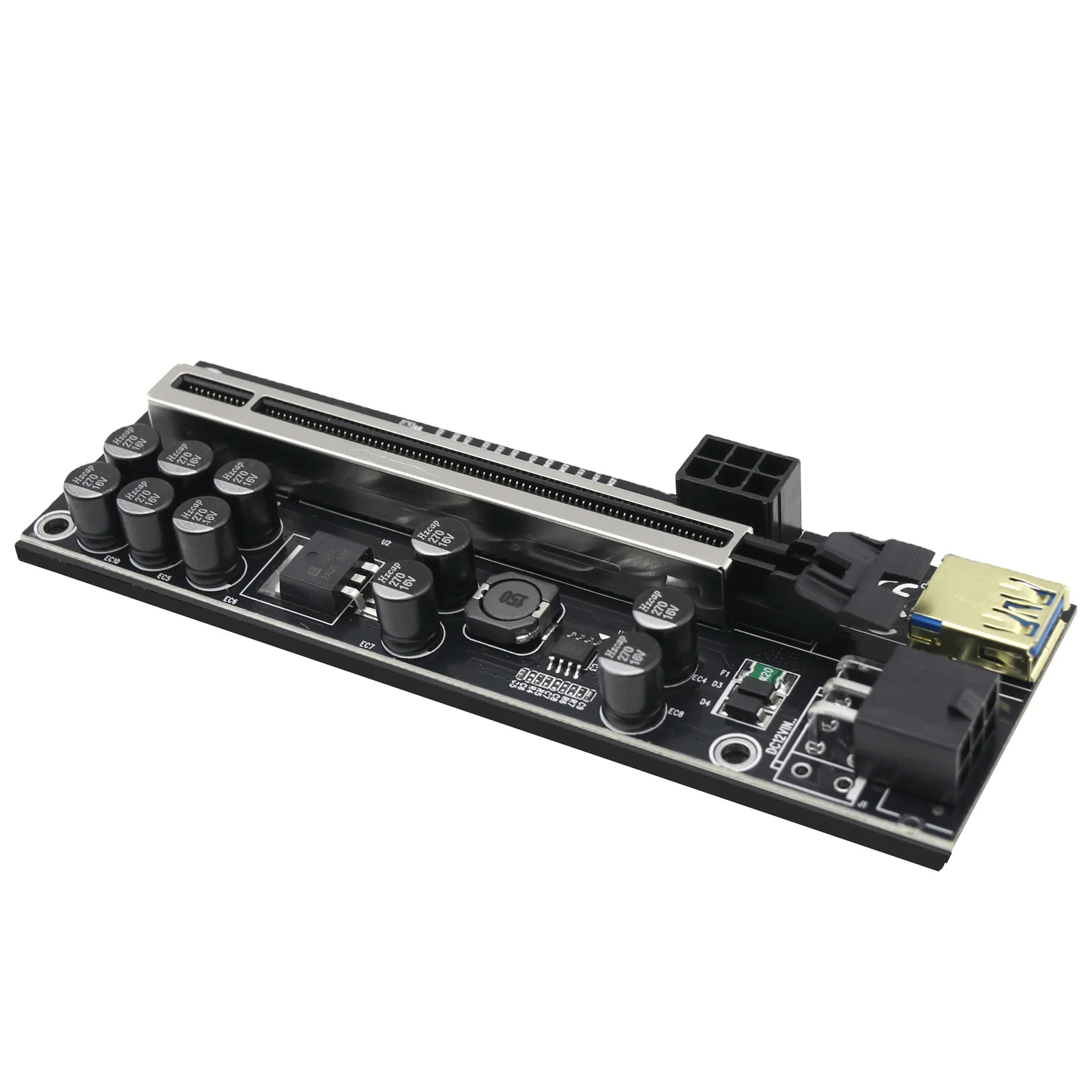 

2022 new Pci-e Pcie Riser V011 pro better model PCI-E 1x to 16x USB Cable Transfer Board, Black