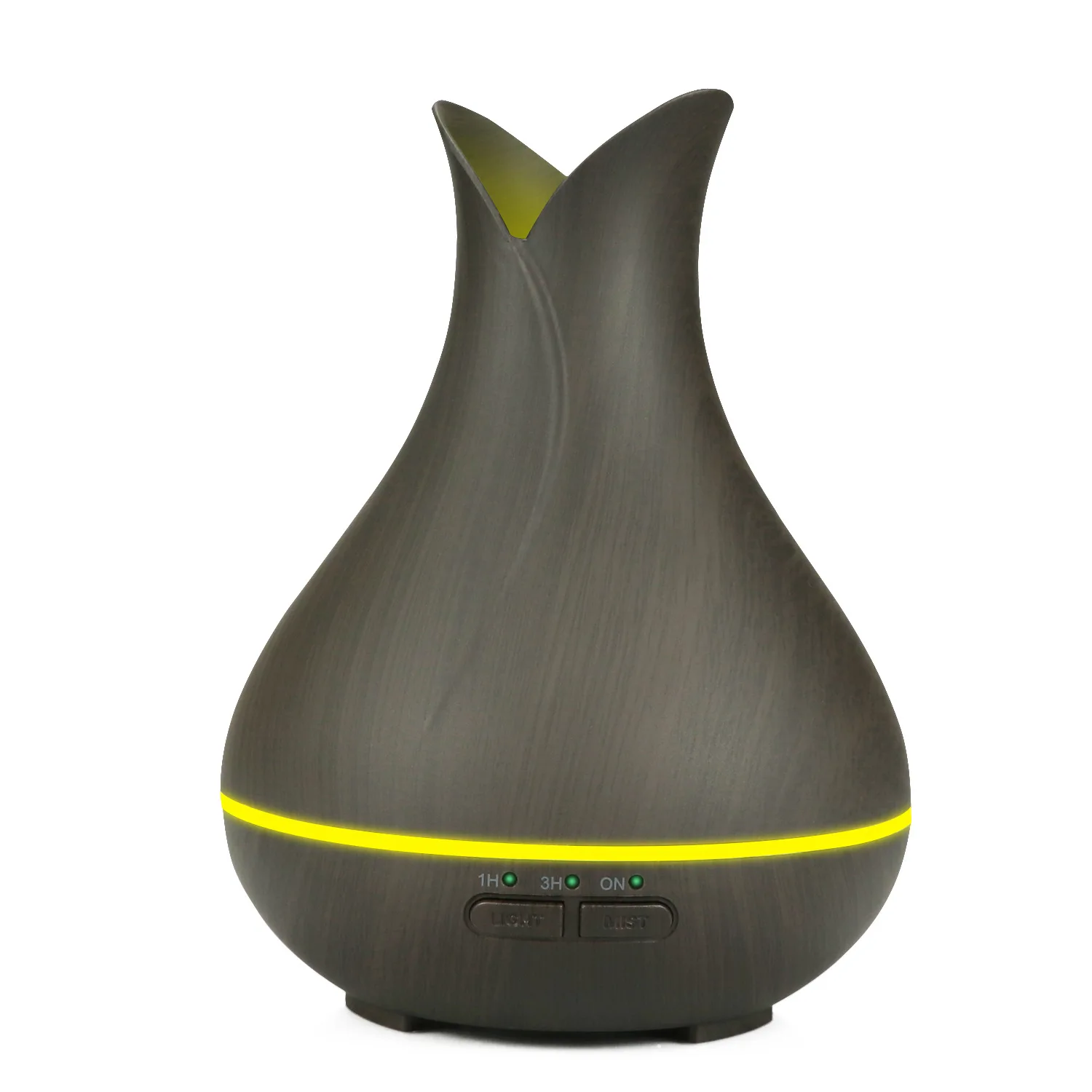 Amazon Hot Sales Ultrasonic Wood Grain 150ml Oil Aroma Humidifier Diffuser Nightlights for Home