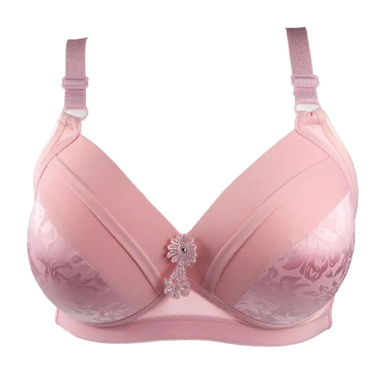 

Hot selling large size underwear women's thin bra ladies no steel ring bra push up women's Bra