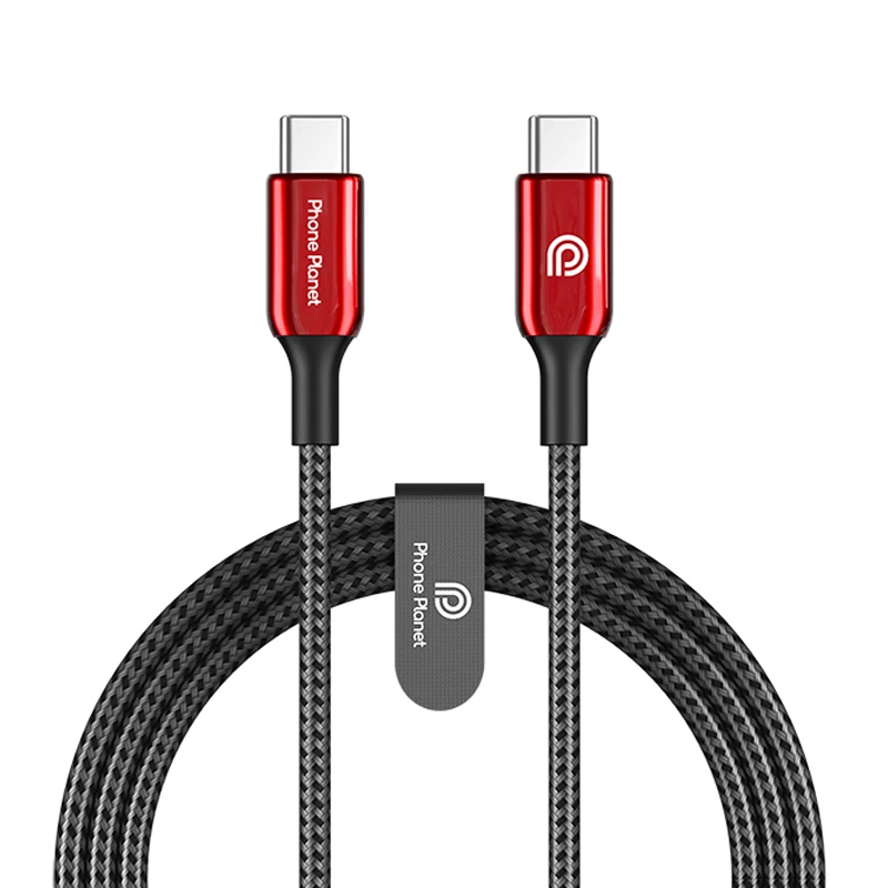 

Phone Planet USB Type C Cable PD 60W 100W Nylon Braided USB C to USB C Phone Charger Cable Fast Charging For Android Cell Phone
