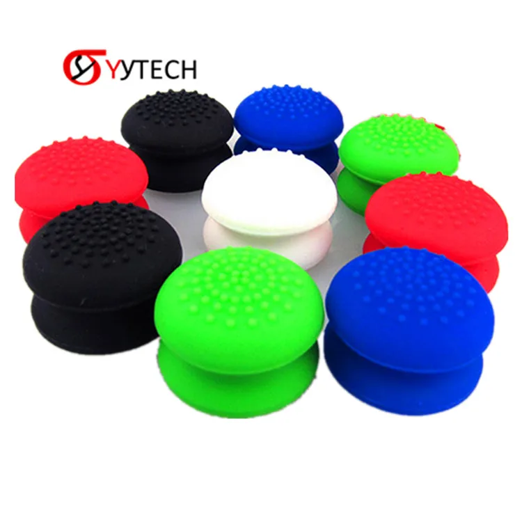 

SYYTECH 2pcs in 1 Anti-Slip Protective Silicon Thumbstick Cover Case Cap for PS4 Xbox One Xbox 360 PS3 Controller, Black, white, blue, red, green