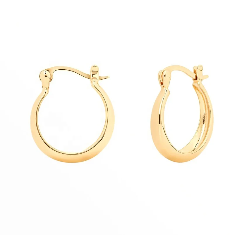 

Bohemia jewelry 925 silver 18k gold plated women hoop korean earrings