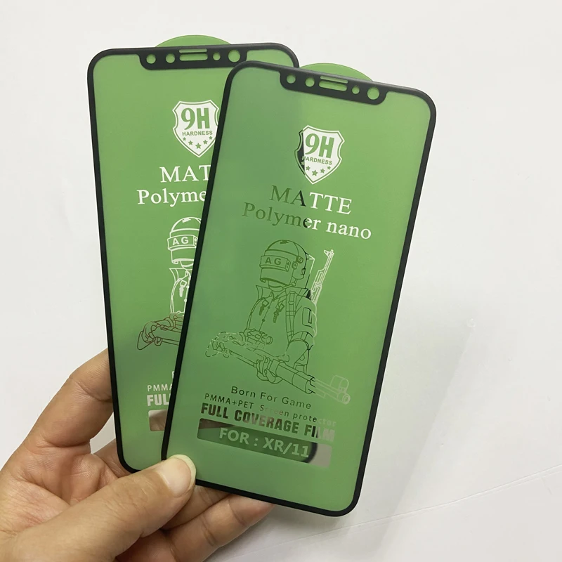 

PMMA+ PET OG AG Full cover anti shock matte polymer nano film for iphone 11 pro max film, Transparent matte