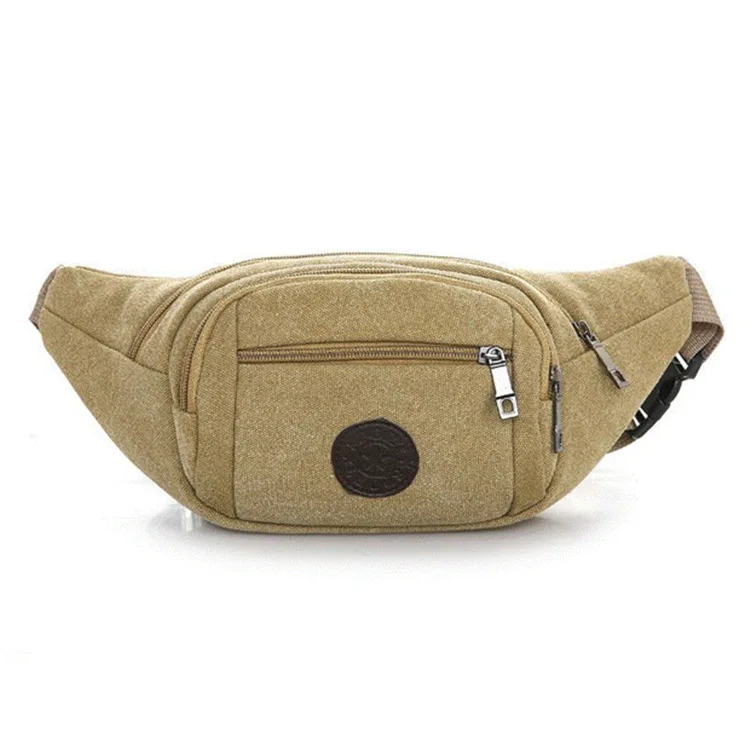 

WB038 Wholesale sport multifunctional fanny pack sling crossbody custom running change bag canvas waist bag, 4 colors