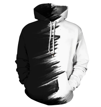 Painted Black And White Cool 3d Print Wholesale Sweatshirts And Hoodies ...