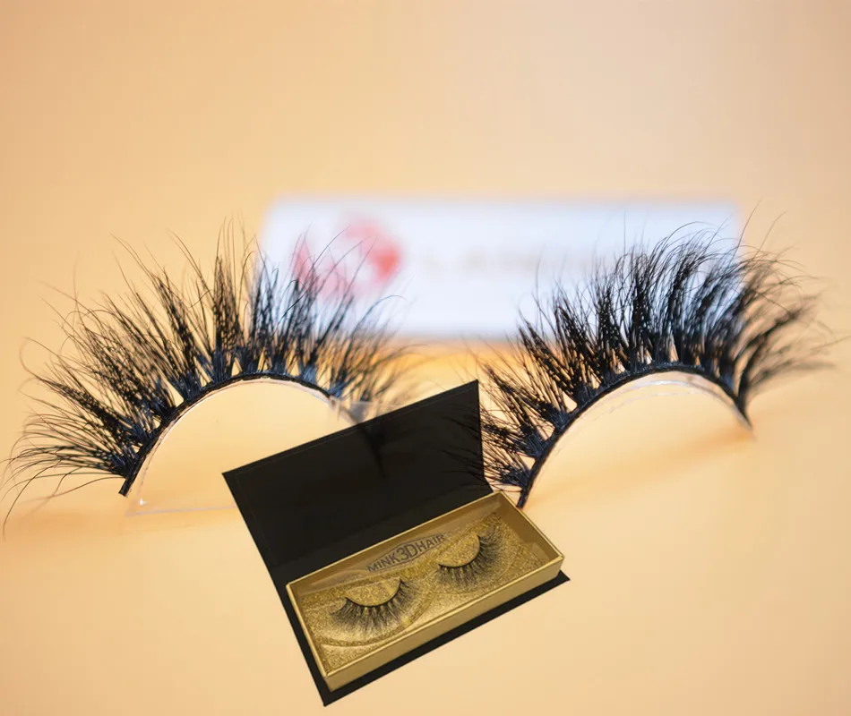 

2020 new style own factory 3D qingdao eyelashes with custom mink lash boxes