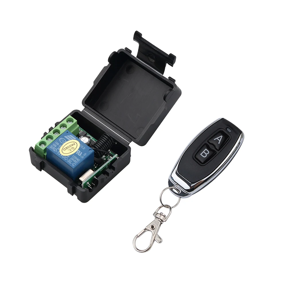 

RF Transmitter 433Mhz Remote Controls Wireless Control Switch DC 12V 1CH Relay Receiver Module
