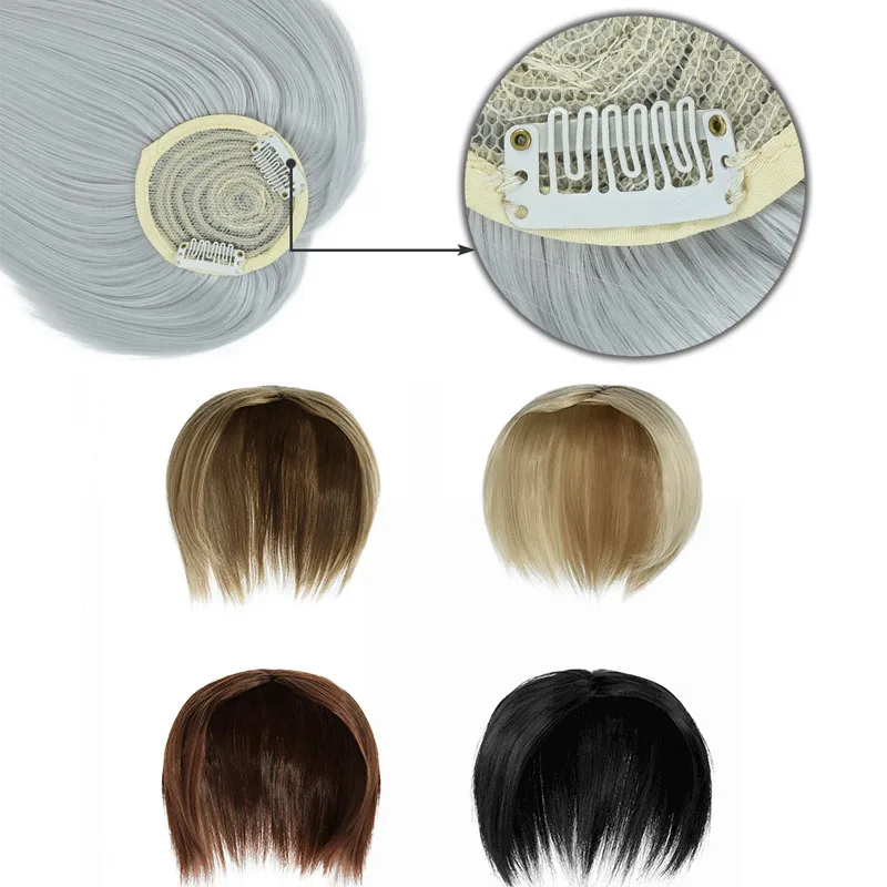 

Closures Clip On Synthetic Hair Womens Topper,Topper Hairpiece Hair Pieces For Women Man, Natural color