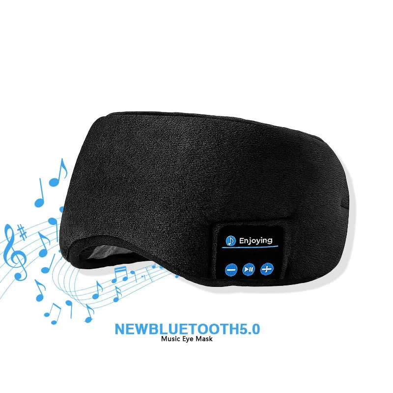 

Sleep Headphones Blue Tooth Eye Mask Wireless Blue tooth Music Travel Hands free Sleeping Mask with Built-in Speakers Microphone, Black/blue/gray/browm