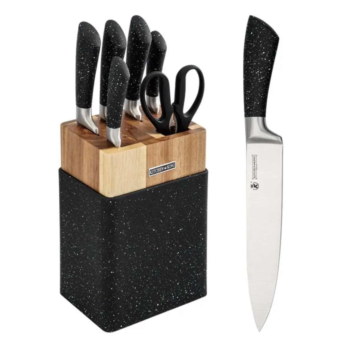 

Hot sale stainless steel professional best kitchen knife 6 set with holder