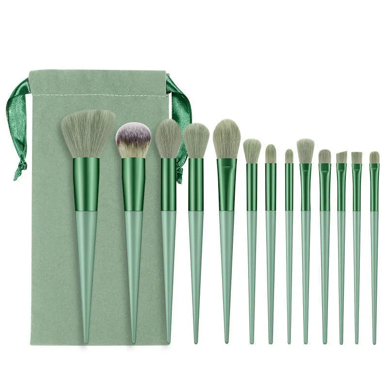 

2022 Wholesale Non Brand 13Pcs Set Premium Synthetic Eye Shadows Blush Shader Crease With Organizer Bag Makeup Brush Set