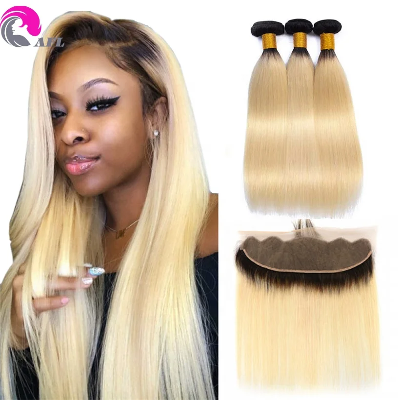 

Wholesale 12a Raw Human Hair Weave Bundles Closure Straight 1b/613 Ombre Hair Extensions Vendors