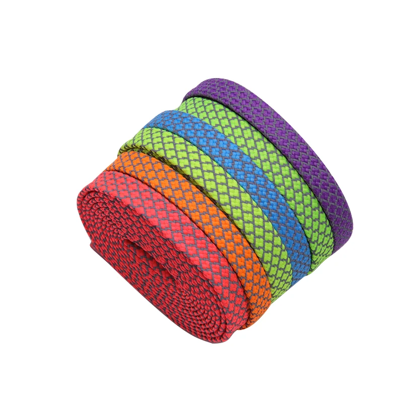 

Weiou Flat Tubular 0.7CM Reflective Shoelaces For Hoodies Cord Mixed Colors Lengths, Customized pantone color+grey 3m