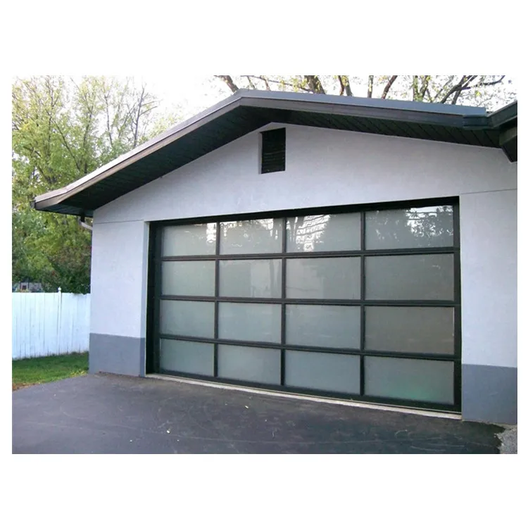 

Hot Sale Villa Double Layer Tempered Glass Garage Door Garage Door Automatic Garage Door Outside