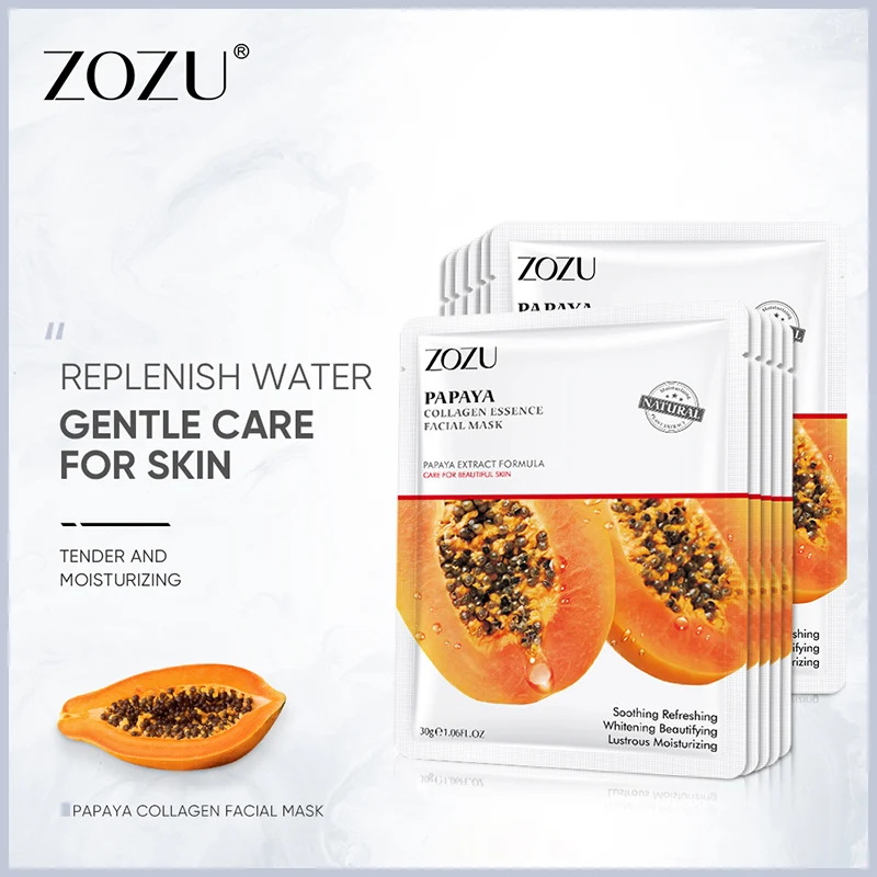 

ZOZU Natural Organic Face Sheet Mask anti-wrinkle Whitening Hydrating Fruit extract korean sheet facial mask