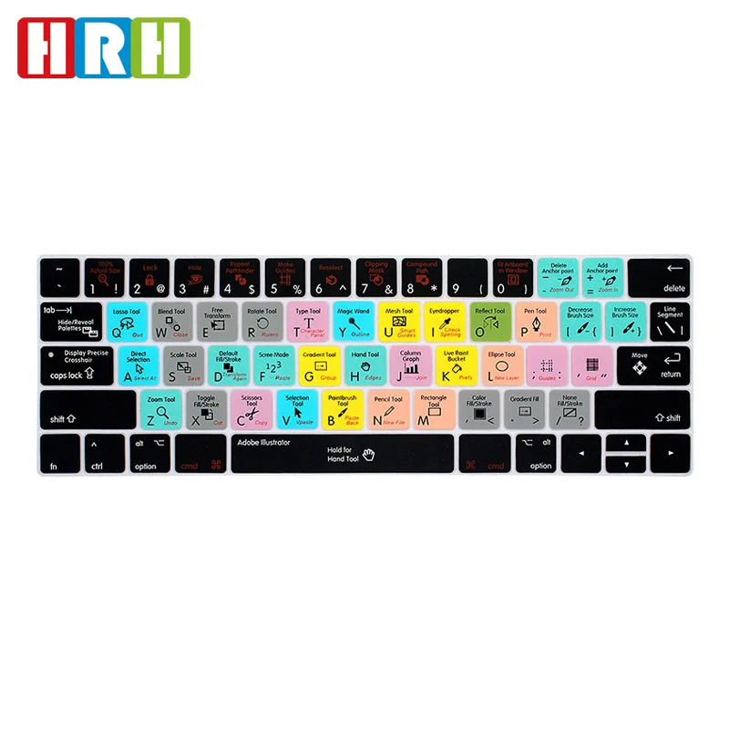 

Shortcuts Waterproof Keyboard Protector Function Key skin For macbook pro 13 touch bar a1707 hotkey laptop skin