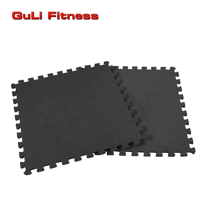 

Guli Fitness EVA Floor Gym Mats High Quality Promotional Sport Mute Mats Takedown Locking Waterproof And Antiskid Floor Mats, Black or customized