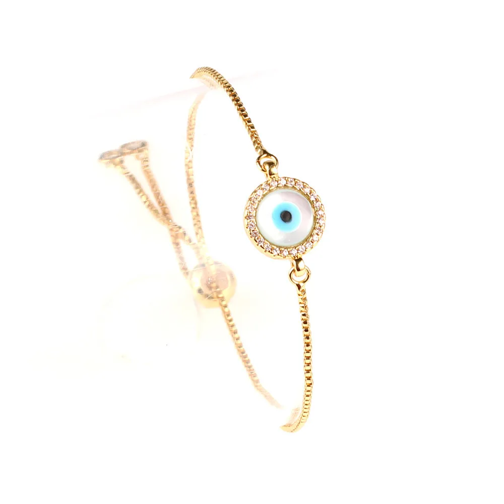 

Fashionable Boho Ethnic  Cubic Zirconia Eye Charm Bracelets For Women
