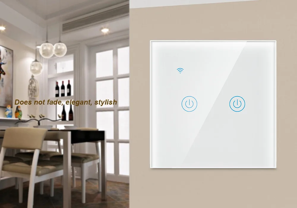 2GANG Switch/Smart Wireless Light Switch Zigbee Touch Switch Compatible with Alexa/GoogleHome/IFTTT - ANKUX.COM