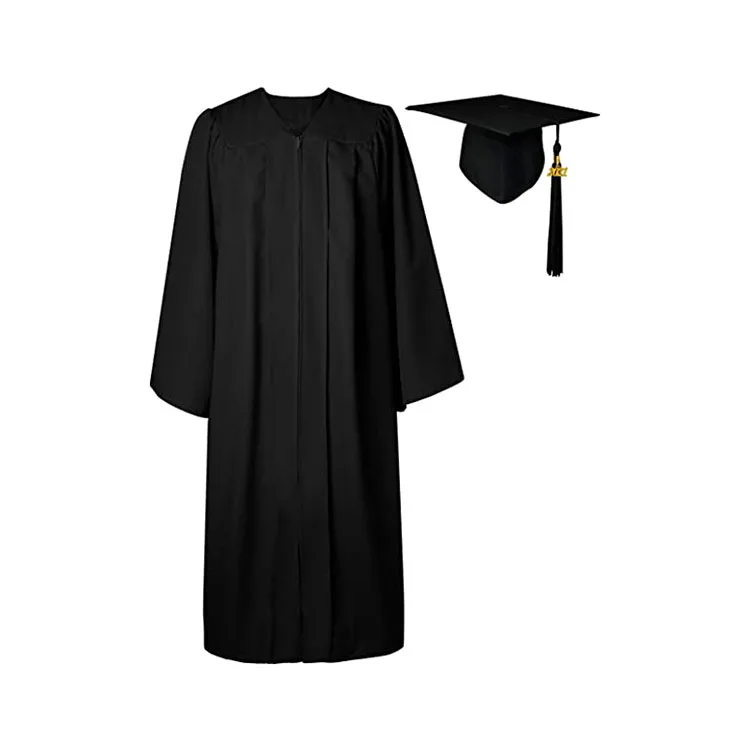 

customized University High School graduation gown and cap robe for sales, Matte purple customer request