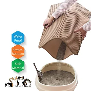 Factory Supplier Nice Quality Waterproof Cat Litter Mat Pet Food Mat With Multiple Sizes