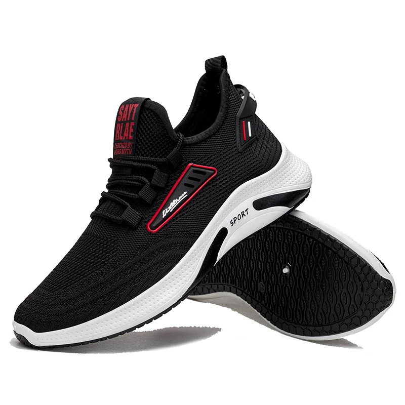 

Men's new running shoes fashion woven face breathable casual shoes