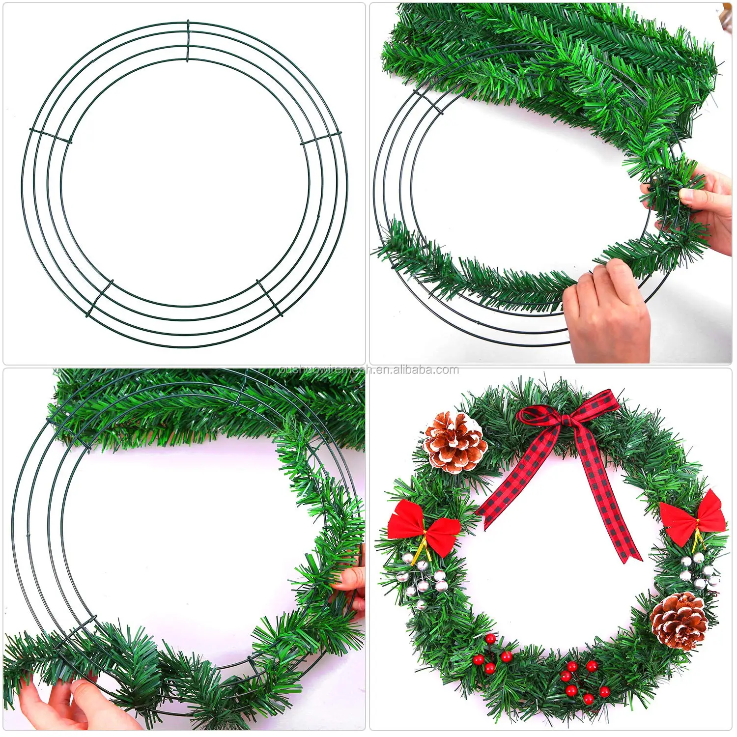 Hot Sale 10 Inches Wire Wreath Frame Wreath Rings - Buy Wire Wreath ...