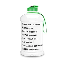 

gallon sport water bottle safety material workout sport water jug motivational label water bottle