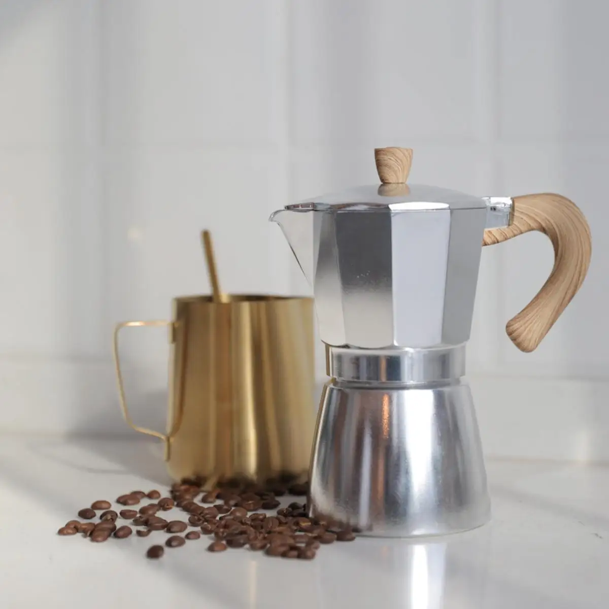 

2021 Hot Sale Custom Aluminum Portable Moka Pot Espresso Coffee Maker