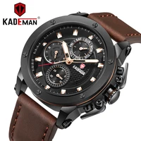 

KADEMAN Luxury Sport Watch Men TOP Brand Military Waterproof Quartz Wristwatch Fashion Leather Male Date Clock Relogio Masculino