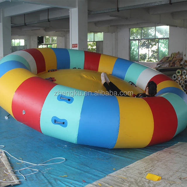 

Super popular Dia 4m inflatable flying disco boat/inflatable rotating water toys disco boat/inflatable UFO boat for sales