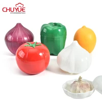 

Custom Fruit Vegetable Shape Takeaway Plastic Container For Foods Storage