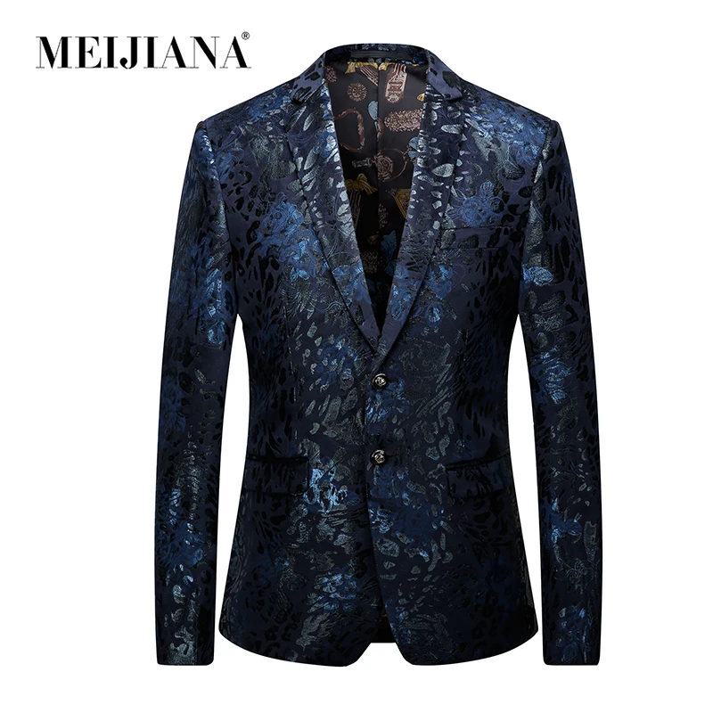 

Dress Stylish Coat Floral Elegant Blazer Floral Mens Masculino Jacket Latest Wedding Men MEIJIANA Blazer Vintage Design