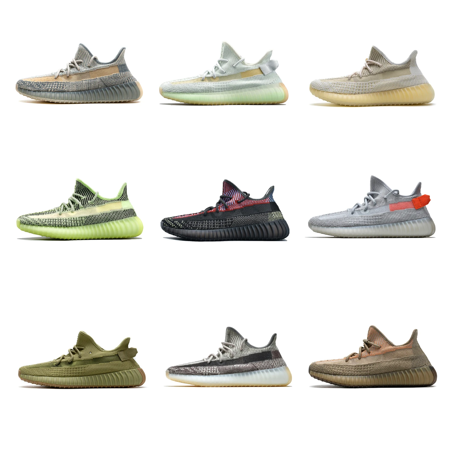 

350 1:1 Original STOCK X Tags With Logo Box Full Colors Yezi Trainer Yezzy 350 Yezzy Shoes